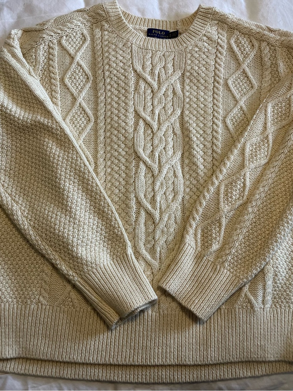 Polo by Ralph Lauren Cream Cable Knit Women's Sweater
